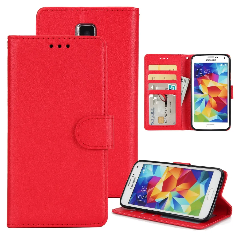 Роскошный кожаный флип-чехол-бумажник для Samsung Galaxy S5 Neo SM-G903F/S5 G900F GT-I9600