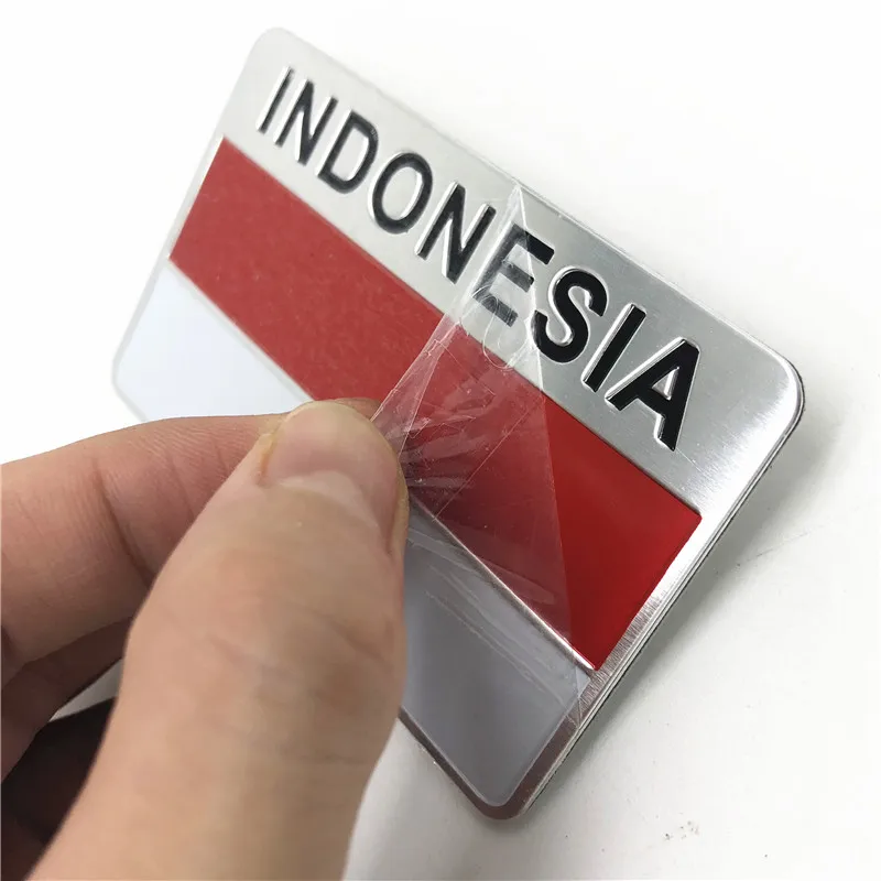 3D эмблема индонезийского национального флага переднего гриля металлические