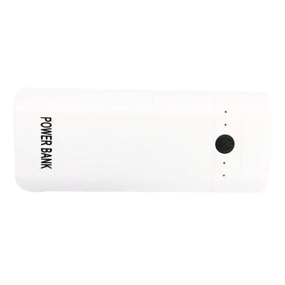 White 5600 мАч 5 V USB Мощность банковская карта чехол 18650 панели солнечных батарей коробка для сотового телефона, Внешняя батарея резервного Батарея для bluetooth psp mp3 - Цвет: White