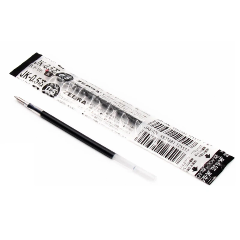 12 Pcs/Lot Zebra JK 0.5 Gel Pens Refills for SJ3 J3J2 J4J1 Pen mm 4 colors (Black Red Blue Green) Stationery|gel pen refill|pen 0.5pen gel refills |