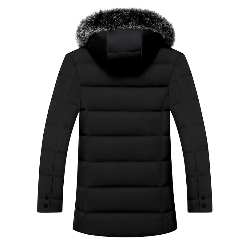 Новинка модная высококачественная мужская зимняя куртка длинное пальто с