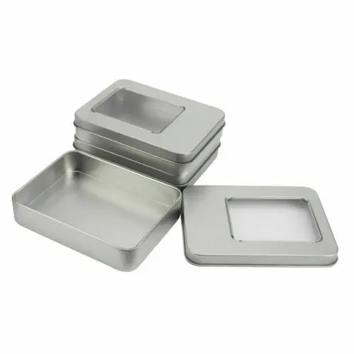 1 шт. металлическая жестяная прямоугольная коробка для хранения маленькие