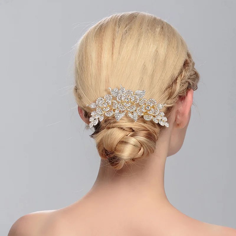 SLBRIDAL Новое поступление хит продаж золотистые прозрачные стразы кристаллы