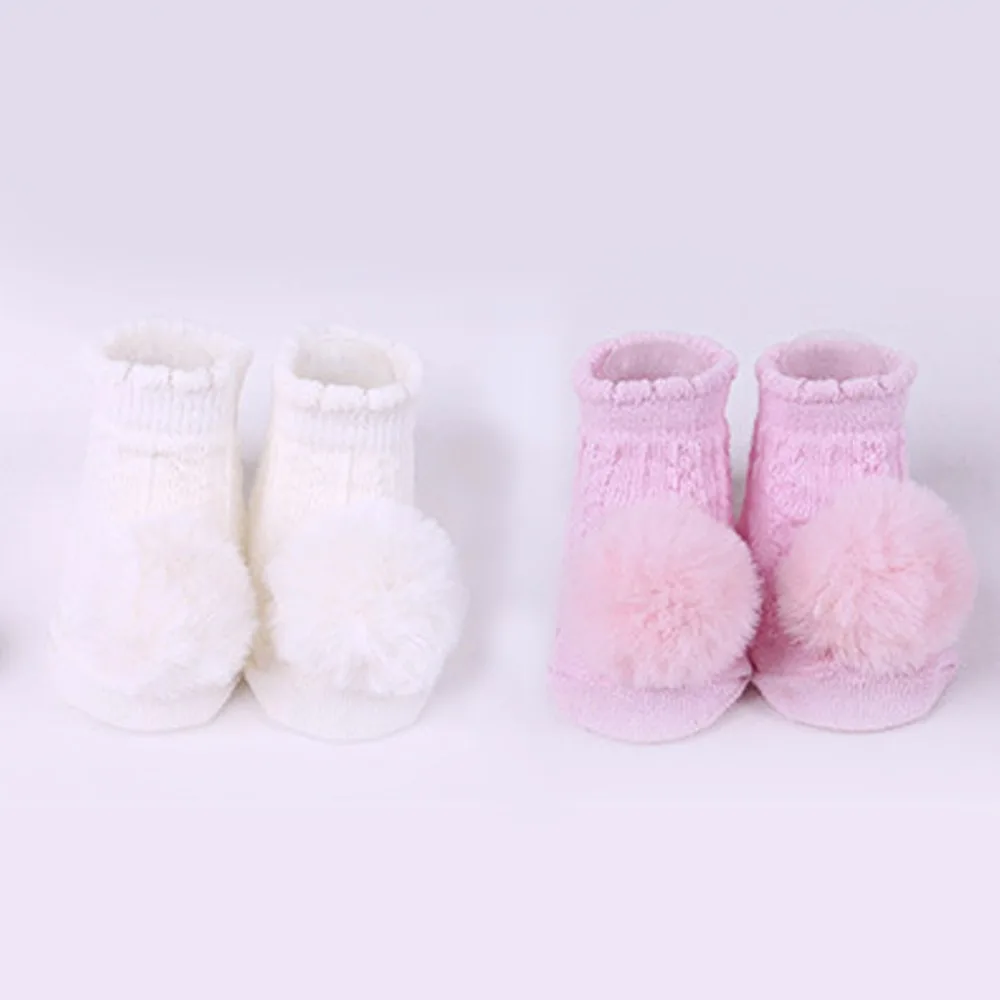 2 пар/уп. детские шорты с помпонами для девочек дышащие носки из хлопка малышей