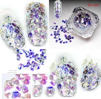 6 colors 3d magic chameleon nail paillettes geometric diamond holo laser nail sparkle glitter flakes manicure nail art sequins