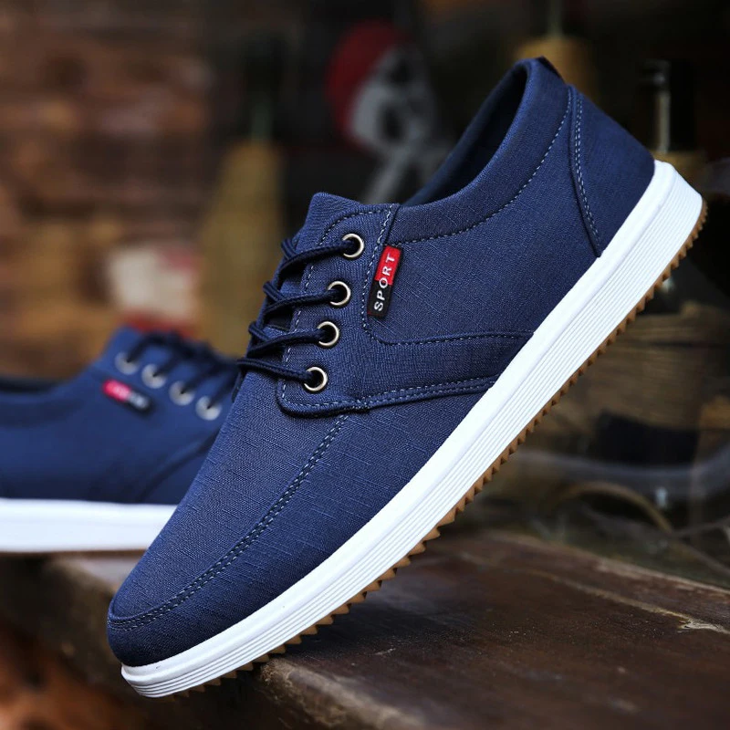 Новинка 2019 мужские кроссовки на плоской подошве удобная дышащая парусиновая
