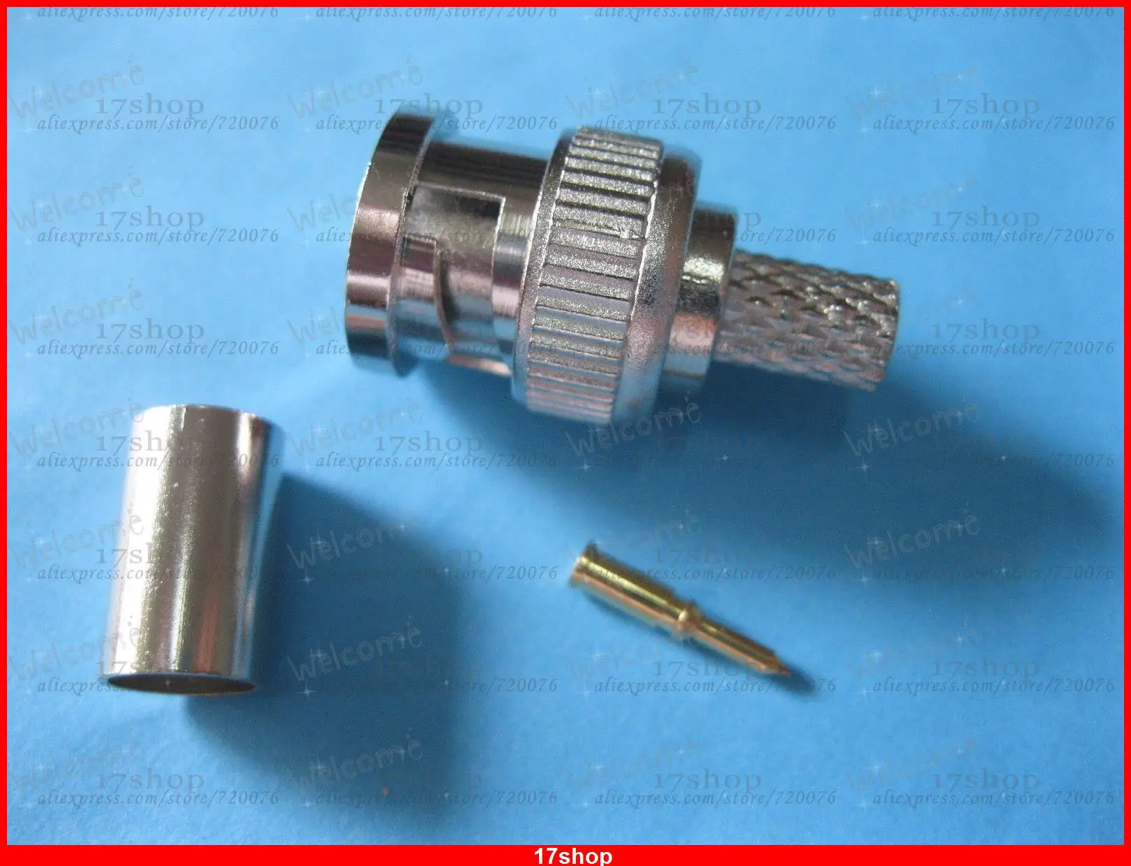 100 компл. RG59 BNC разъем обжимной коаксиальный 3 Piece для кабель Новый|cable connector crimp|cable