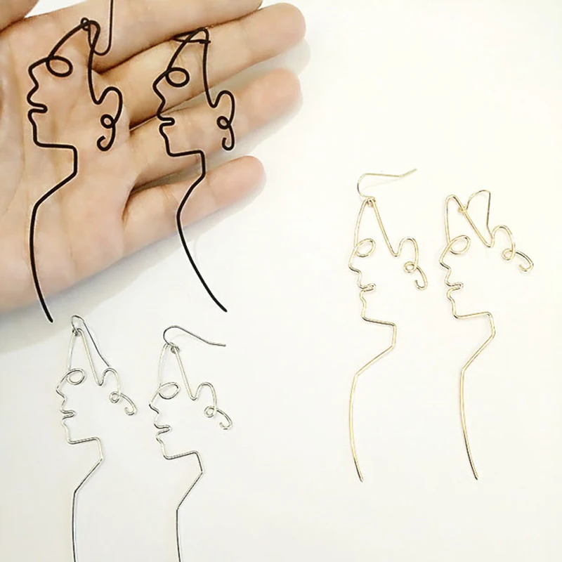 1 пара уникальные очаровательные висячие серьги подвески с лицом для девушек