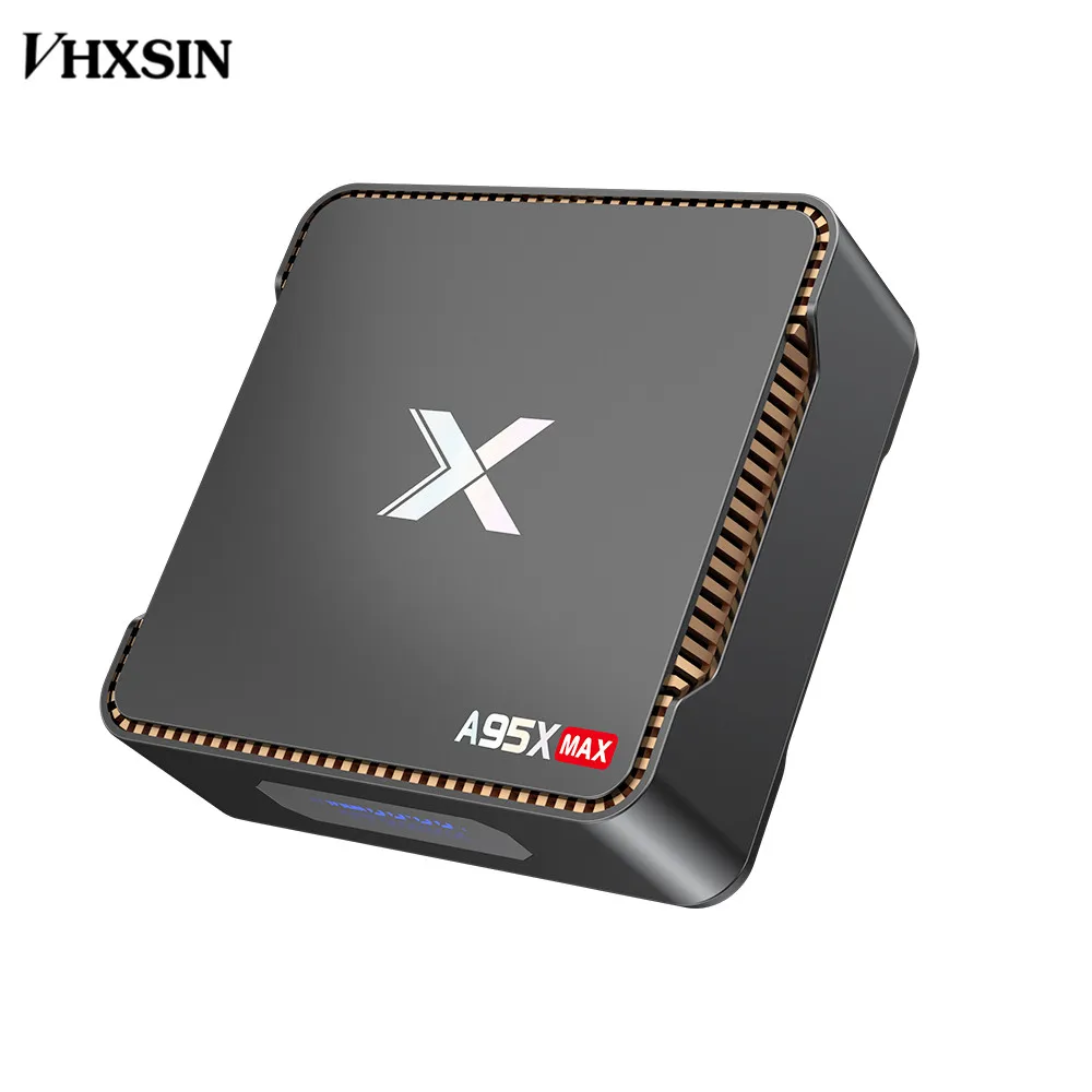 VHXSIN 10PCS/LOT A95X MAX Android 8.1 os 2gb 32gb 4gb 64gb amlogic s905x2 quad core tv box support rec and sata | Электроника