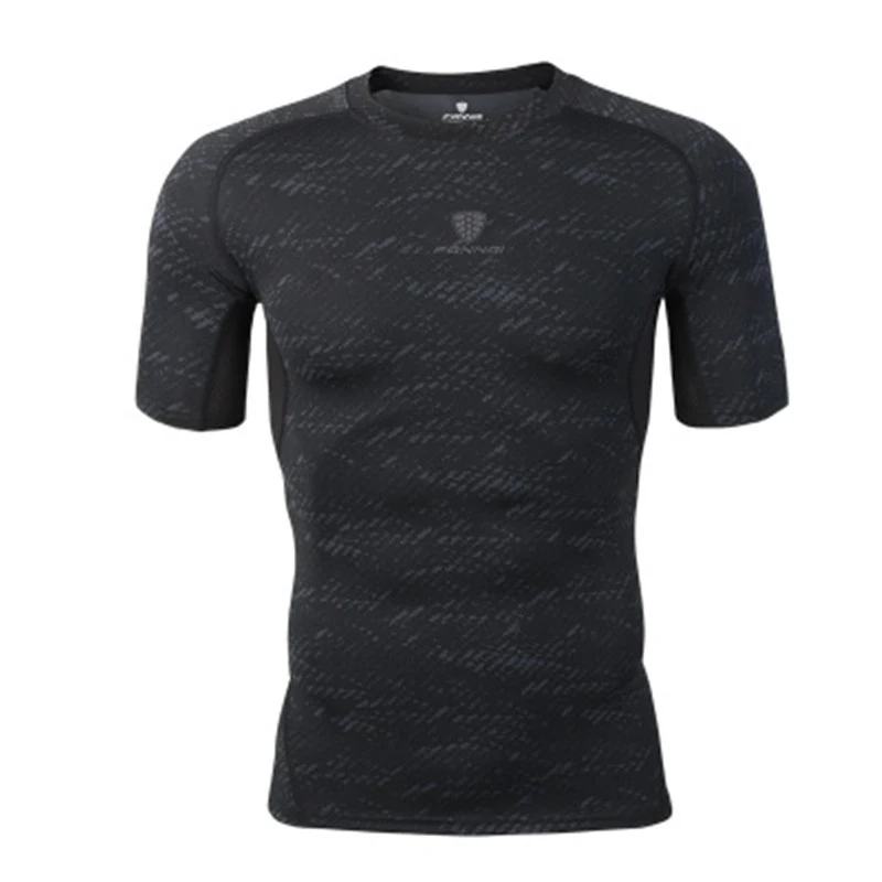 

Hot Men's T-shirts Quick Dry Tight Fitness Running T shirts Men Short Sleeve Gym Sport Compression Shirt Men's Sportswear