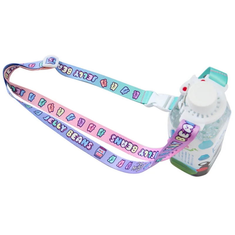 Мультфильм бутылка для воды с ремешком Регулируемая Бутылка напитков слинг