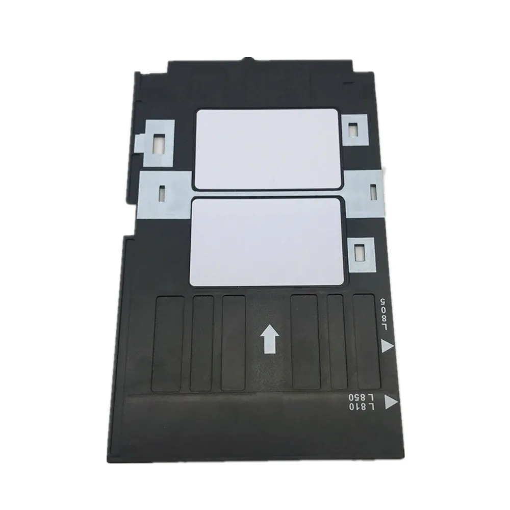 400pcs/lot CR80 size White inkjet printable blank pvc card printed by Epson or Canon inkjet printers+1pc card tray for Epson T50