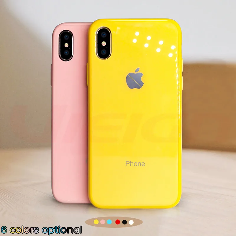 30D роскошный стеклянный чехол для iPhone Xs Max XR телефона силиконовый с передним