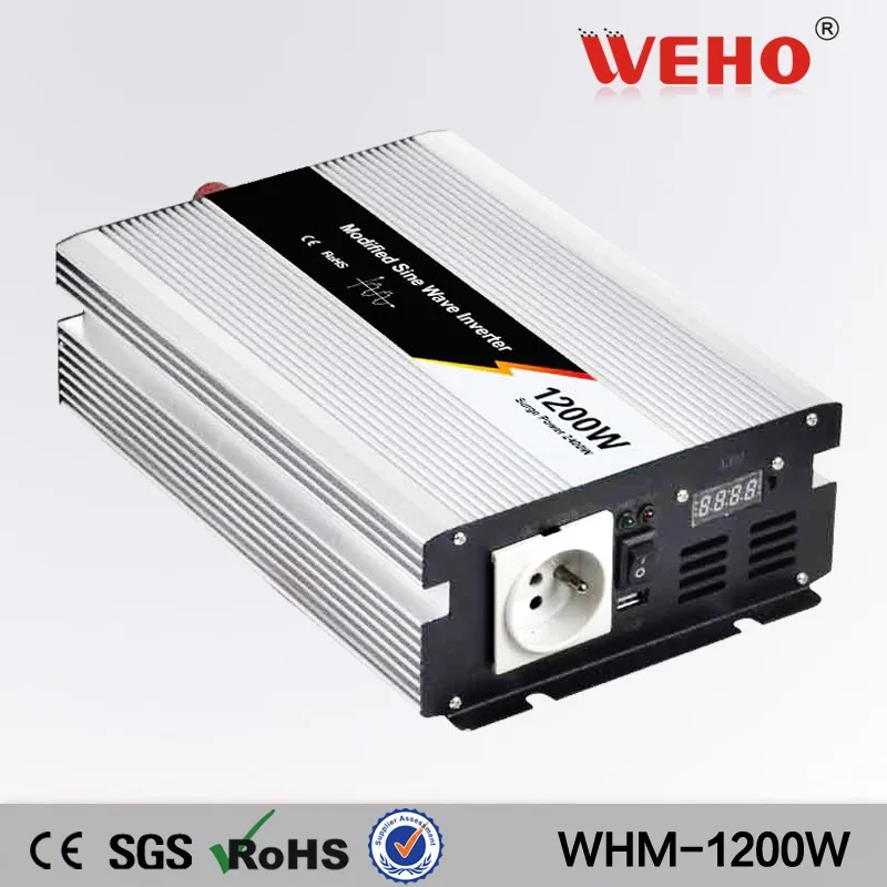 

(WHM1200-122) Modified sine wave inverter 1200w solar inverter 12vdc 220vac off grid single output power inverter