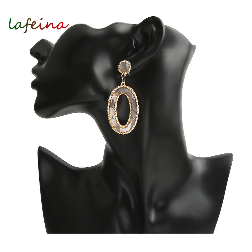 Винтажные полые геометрические овальные серьги-капли для женщин ювелирные