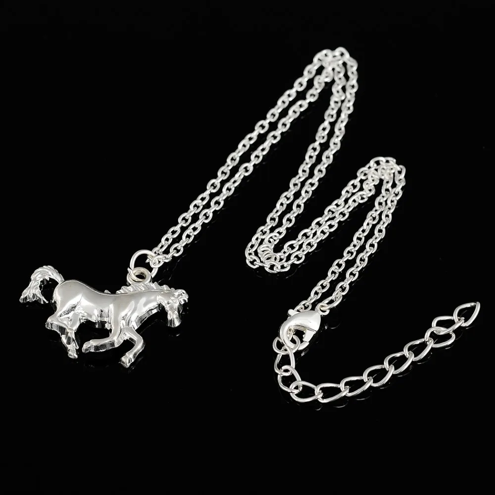 Колье Teamer с животным подвеска в виде бегущей лошади колье для ковбоя подарок на