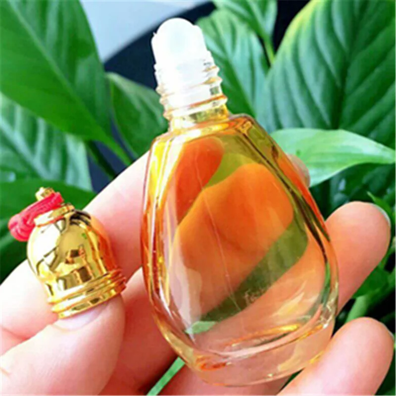 

15ml Perfume Empty Roll On Bottle Gold Tassel Cover New Goose Warm Stone Type Color Glass Bottle 100PCS/LOT