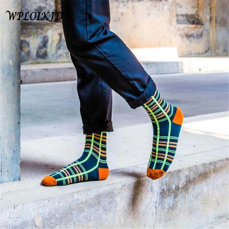 [WPLOIKJD] полосатые мужские носки Длинные Удобные Дышащие Модные для мужчин