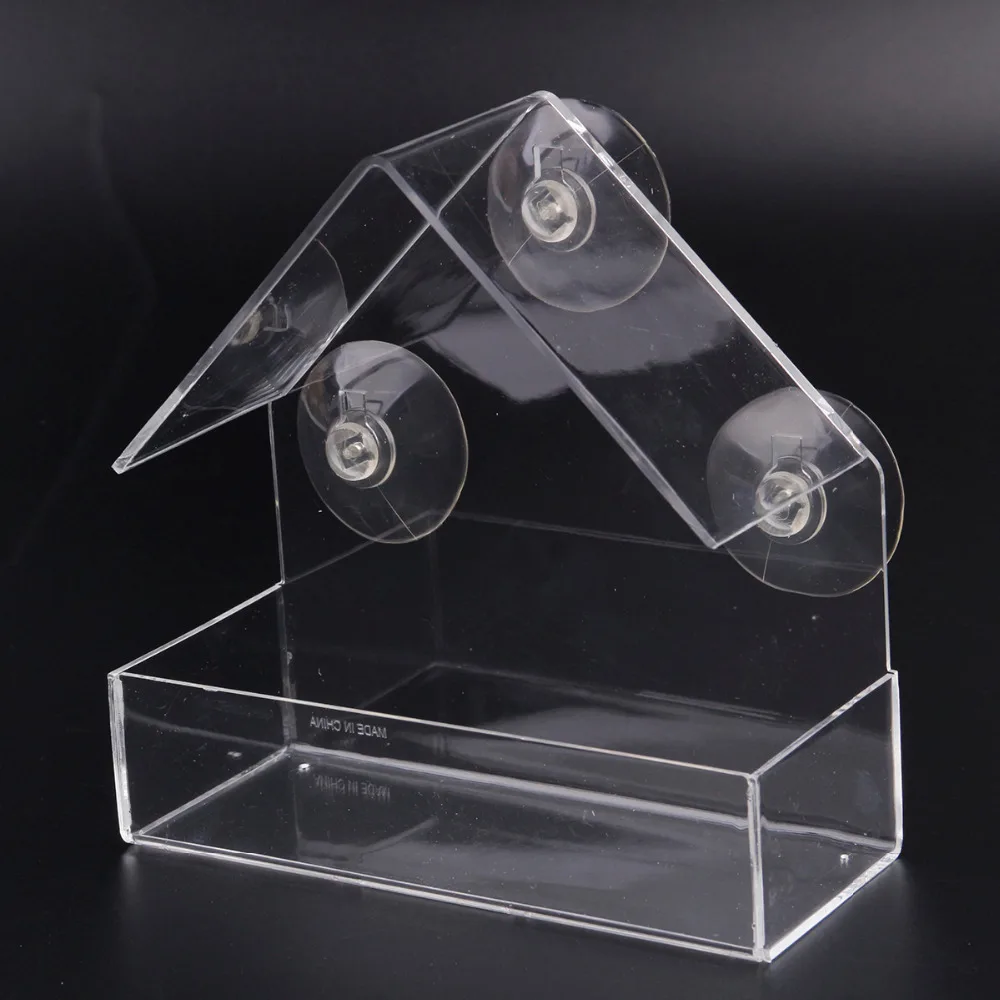 

Transparent Plastic Window Bird Feeders Parrot Lovebird Pigeon Hanging Viewing Feeding Tool Container Pet Supplies Accessories