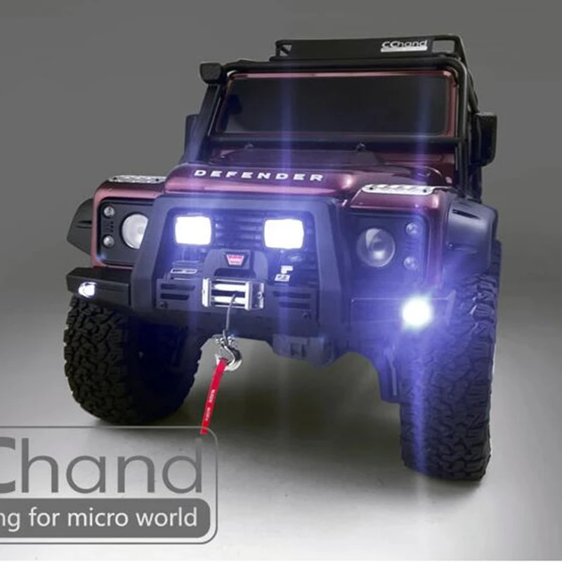 Задний бампер с прожектором в сборе для модели автомобиля 1/10 rc crawler trx4 D110|Детали и
