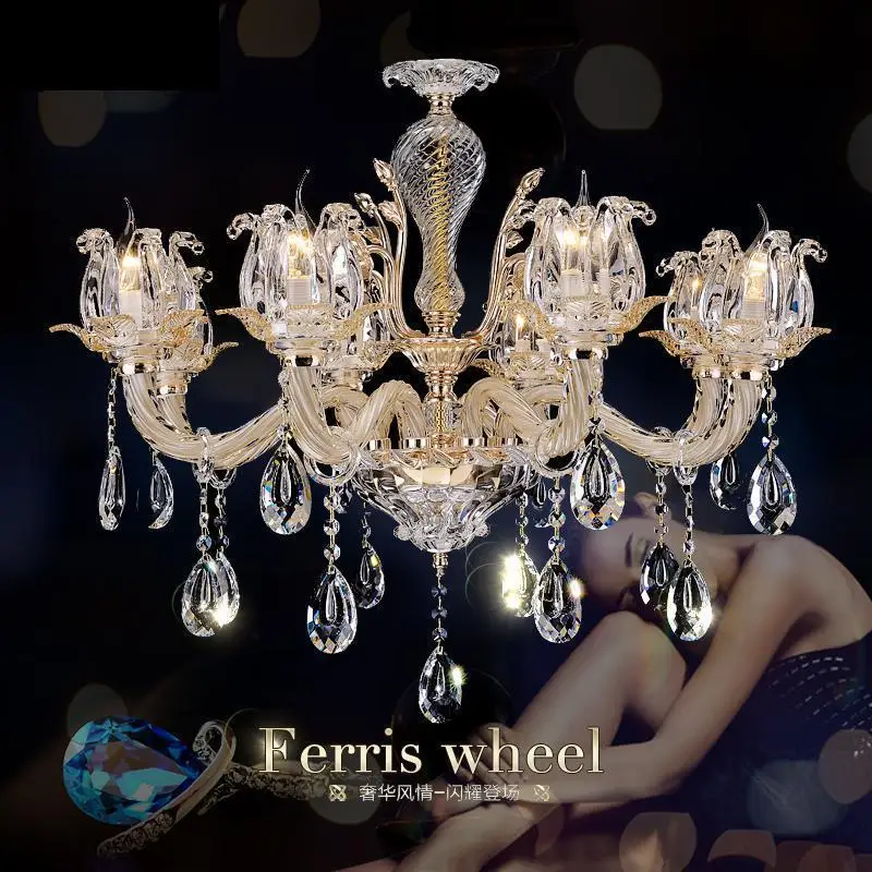 Новое поступление 2017 года Хрустальная Люстра Светодиодная лампа для столовой