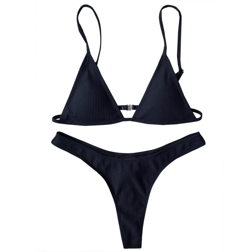 ZAFUL текстурированные стринги бикини набор пляжный купальник женский сексуальный