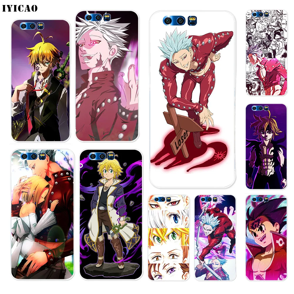 Мягкий силиконовый чехол IYICAO Anime Nanatsu no Taizai для Huawei Y9 Y7 Y6 Prime 2018 Honor 8C 8X 8 9 10 Lite 7X 7C 6A 7A