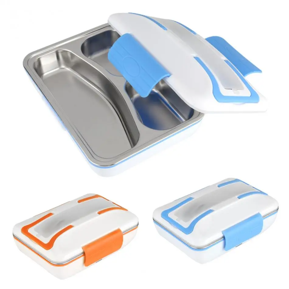 Переносной Ланч бокс с электроподогревом 220 В/110 В США/ЕС из нержавеющей стали и