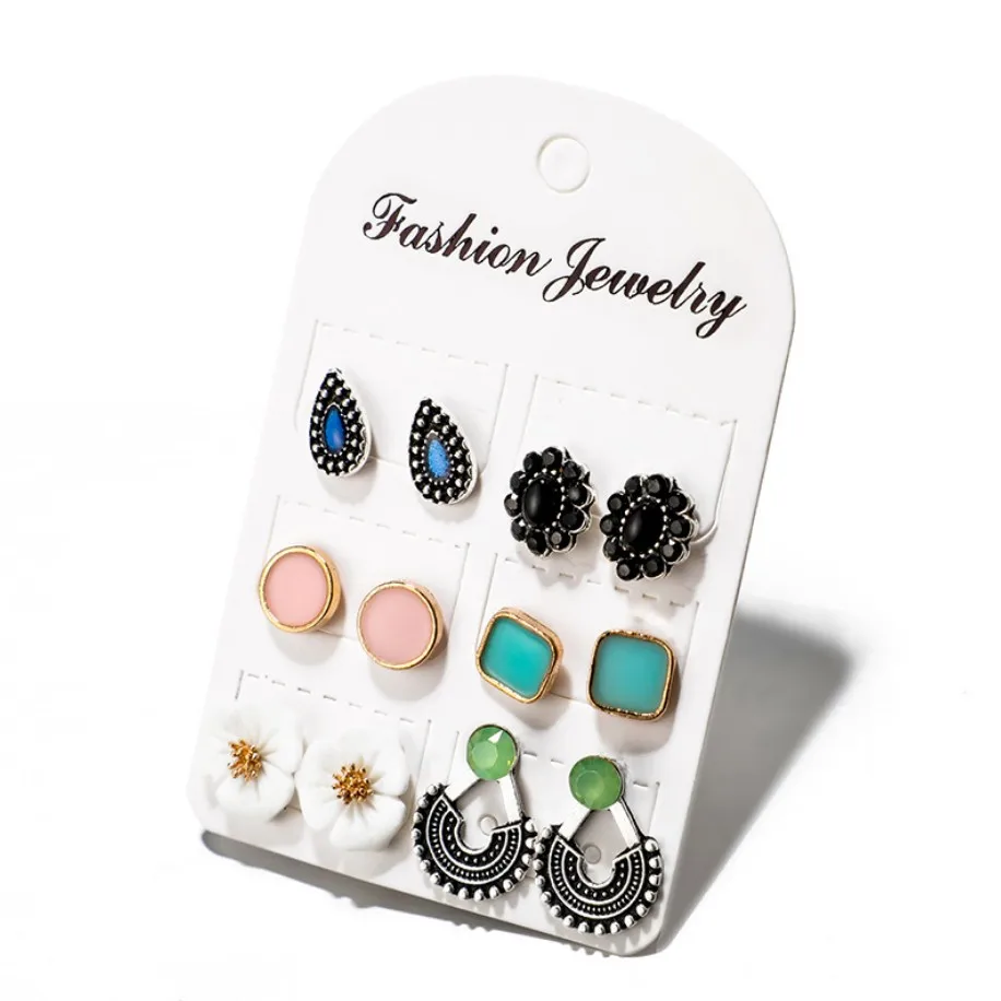 Смешанный дизайн весенние цвета цветок квадратный круглый слеза женский набор