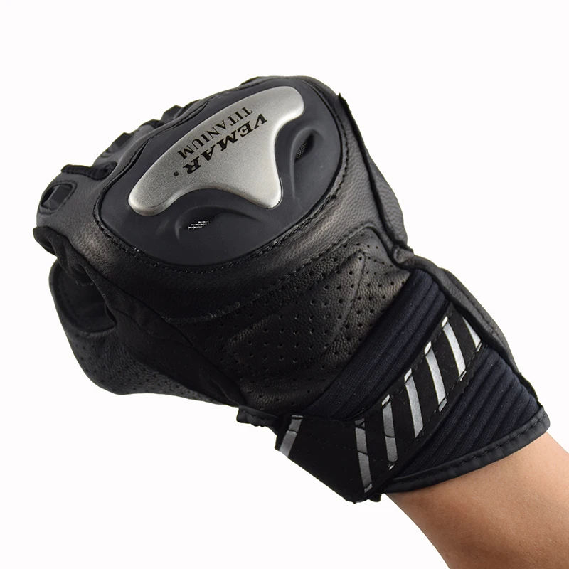 Перчатки Vemar для мотоциклистов винтажные кожаные перчатки BMX с сенсорным экраном
