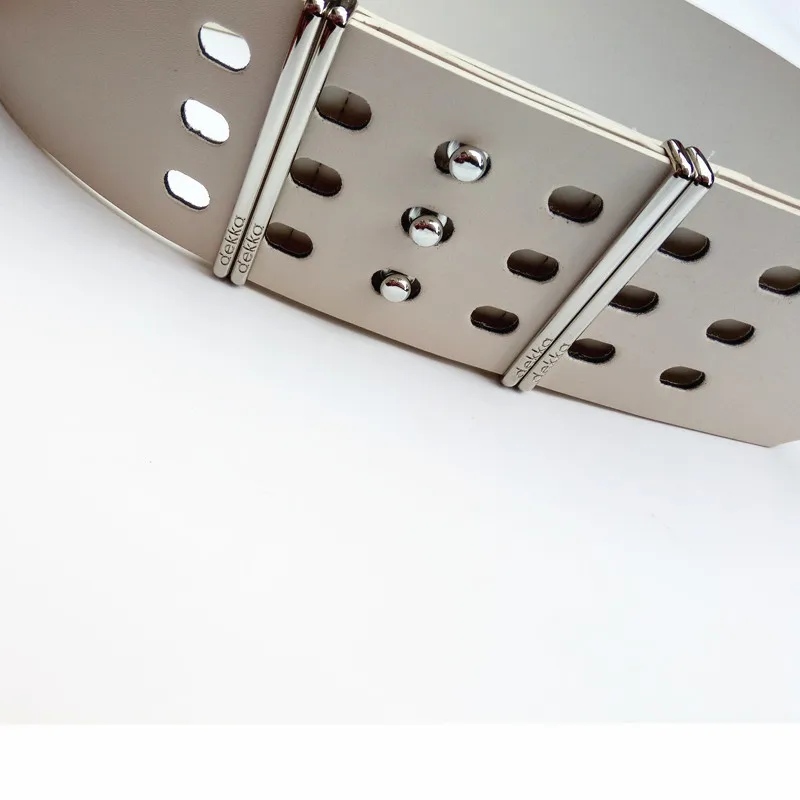 

Newest Women Metal Belt Fashion Wide Cummerbunds Lady Metal Decoration Belt