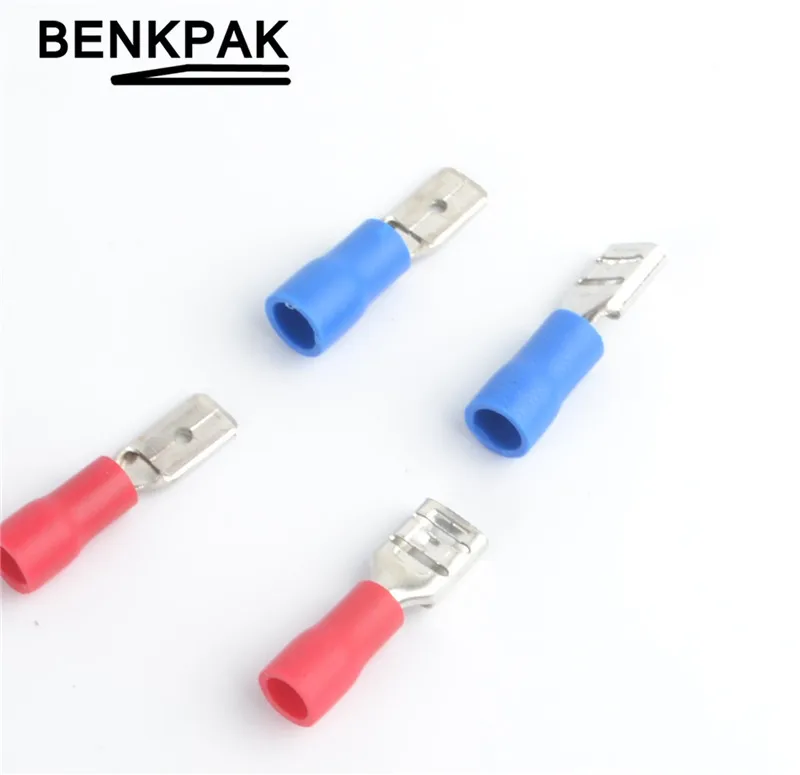 50 шт. 4 8 мм женский и мужской разъем для электропроводки|insulated crimp terminals|crimp terminal