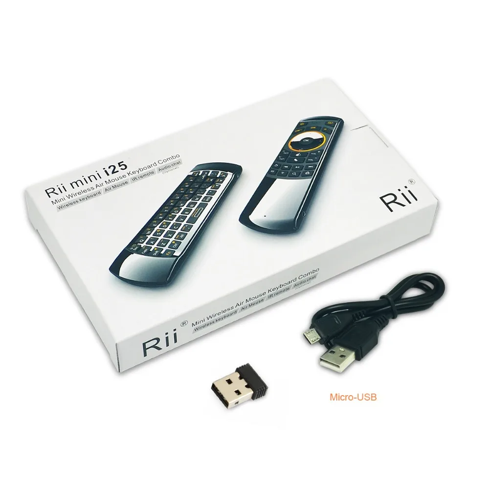 MINIX Rii mini i25 Русская версия клавиатура Пульт дистанционного управления USB Беспроводная воздушная мышь для MINIX NEO U9-H Android tv BoX