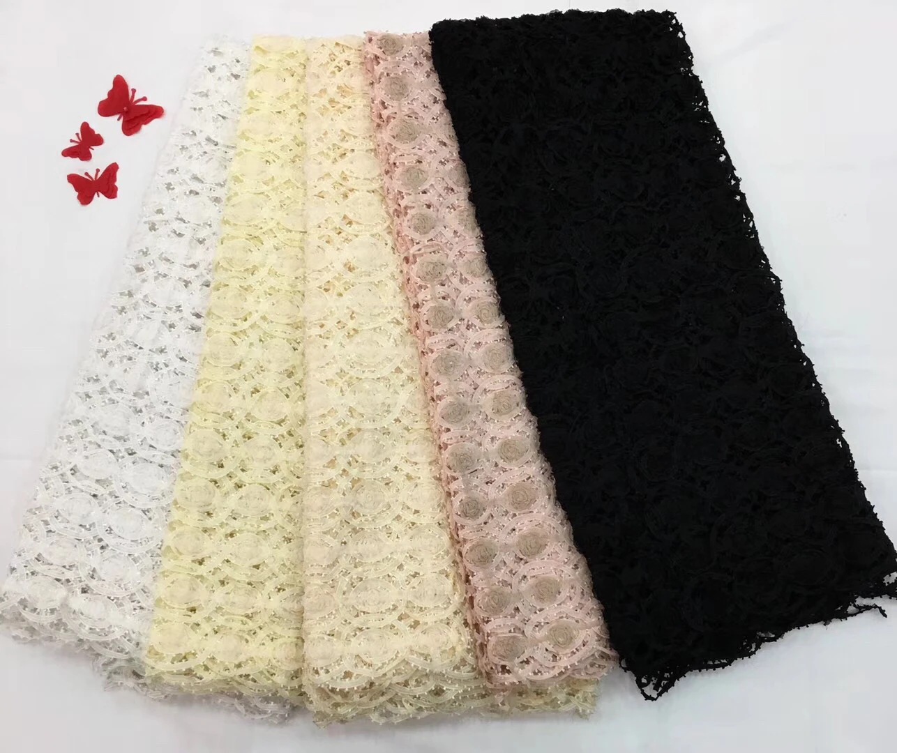 5yard/lot Высокого Качества последние Нигерии шнуровка 2018 3D цветок сетки ткань с