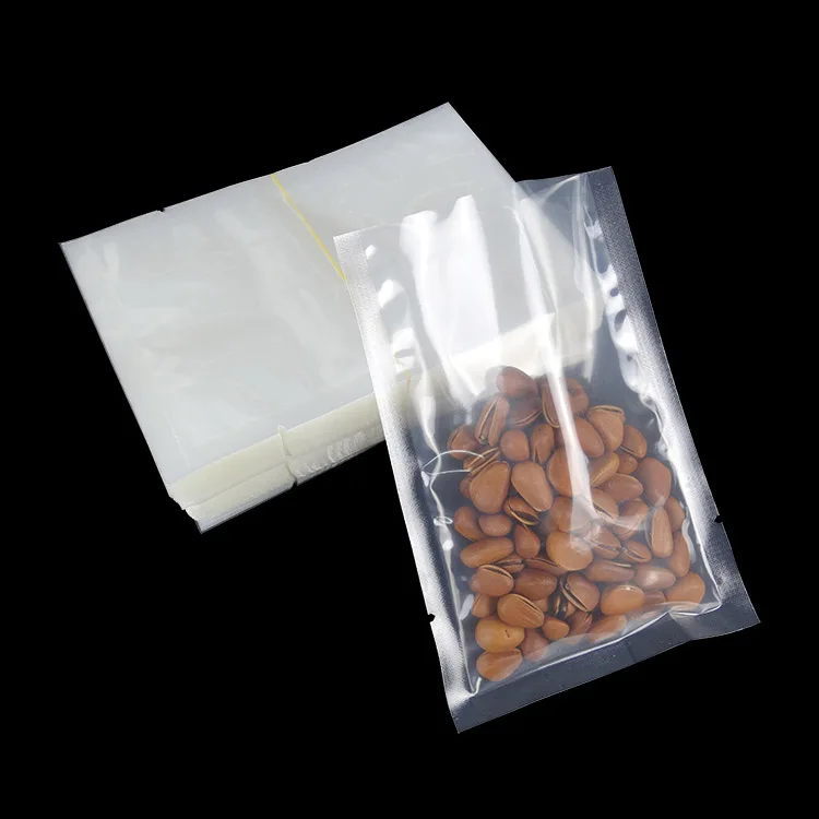 

10*15cm retail food heat-sealed packaging clear plastic bags transparent Vacuum bag nuts snack package bags