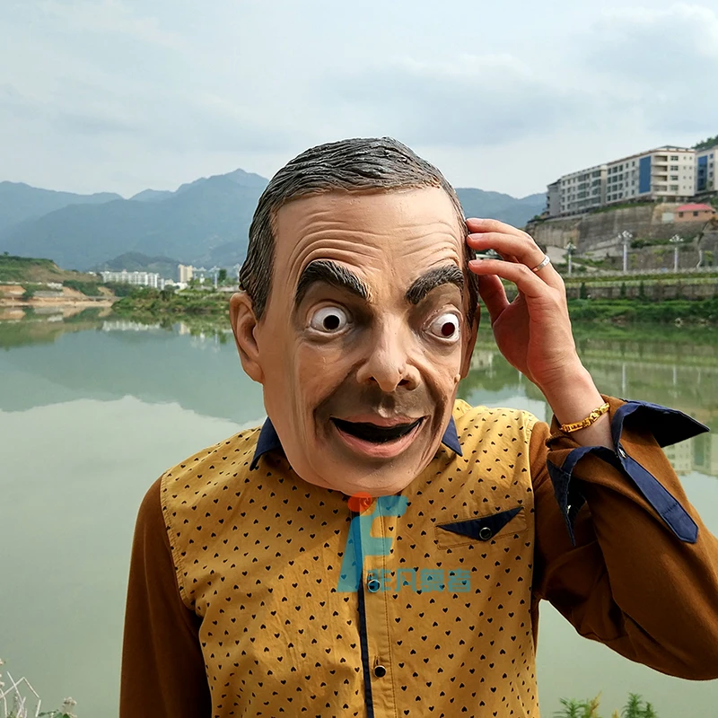 Новое качество Симпатичные Косплэй забавные Cos Mr Bean маскарадные латексные маски
