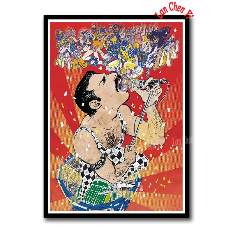 Queen Rock band бумажные плакаты с покрытием, домашний Декор, живопись, настенные Стикеры, бумажные плакаты 42*30 см