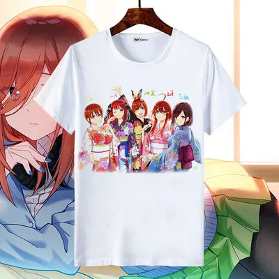 25 Аниме Gotoubun no Hanayome The quintestinal Quintuplets Nakano Ichika футболка Косплей Nakano Ichika футболка безрукавки "Аниме" унисекс - Цвет: 25