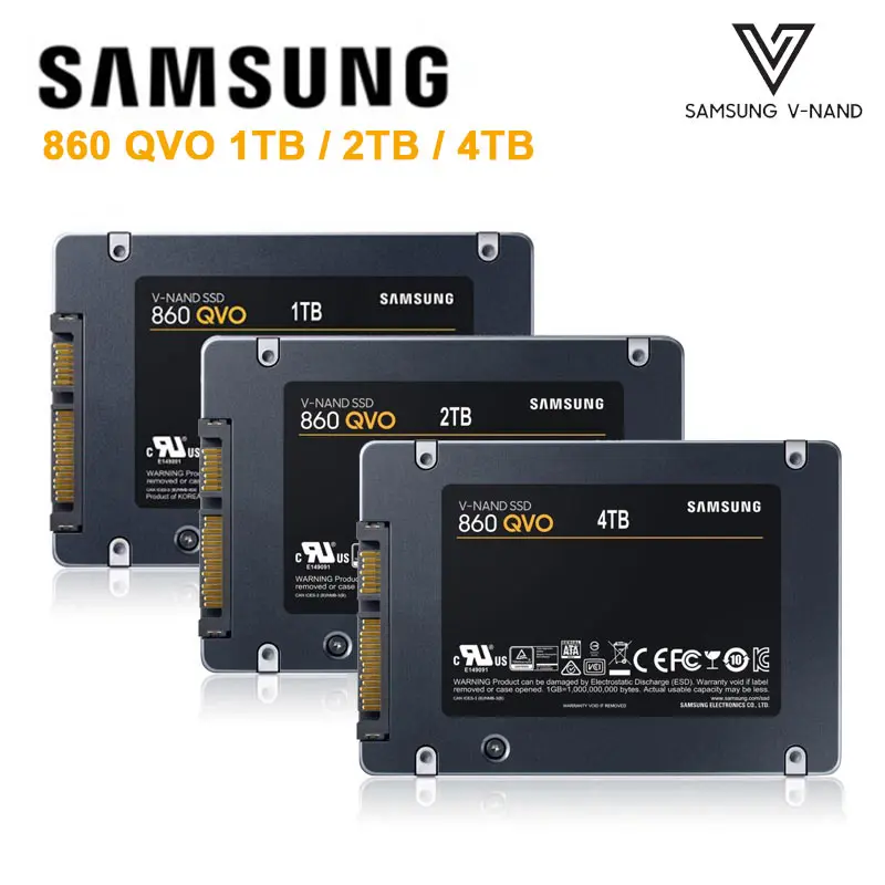 SAMSUNG 860 QVO 1 ТБ 2 4 SSD твердотельный жесткий диск для ноутбука Твердотельный 1T disco duro