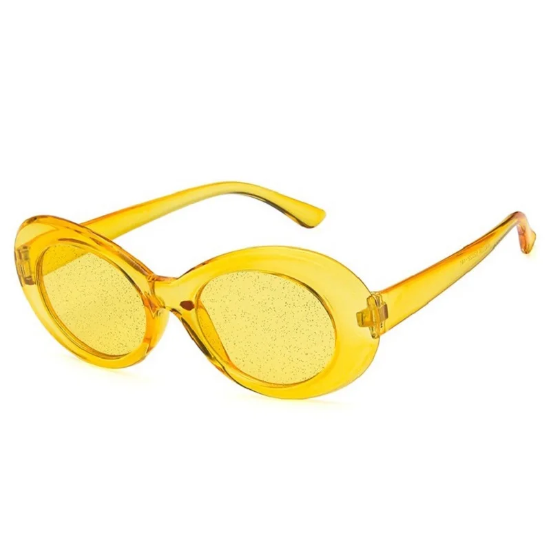 Сексуальные яркие цвета женские Овальные Солнцезащитные очки es мужские