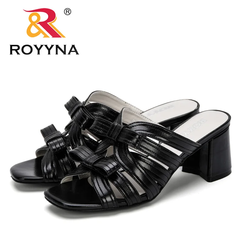 ROYYNA 2019 Новые популярные шлепанцы сандалии для женщин Летняя обувь элегантные на
