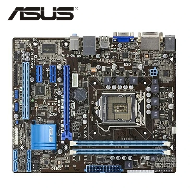 Оригинальная материнская плата ASUS P8H61 M LE/USB3 для P8 H61 USB3.0 ПК LGA 1155 uATX DDR3 DVI 16 ГБ