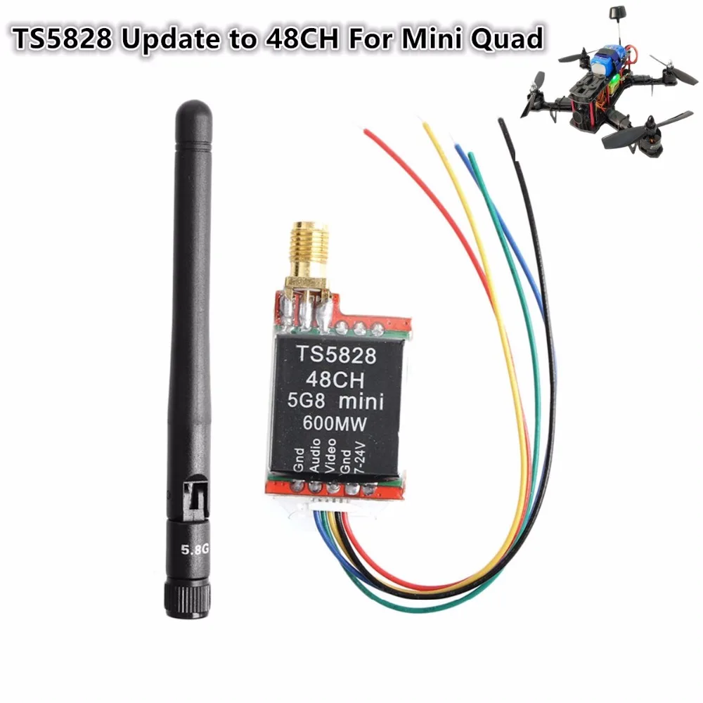 

TS5828 видео Отправитель мини беспроводной видео передатчик модуль 5,8 GHz 600mW 48CH для дрона камеры QAV250 ZMR250 DJI gopro FPV Quadco
