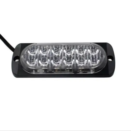 4x12v 24v Белый проблесковый стробоскоп 36W 12 Светодиодный свет гриль Стайлинг