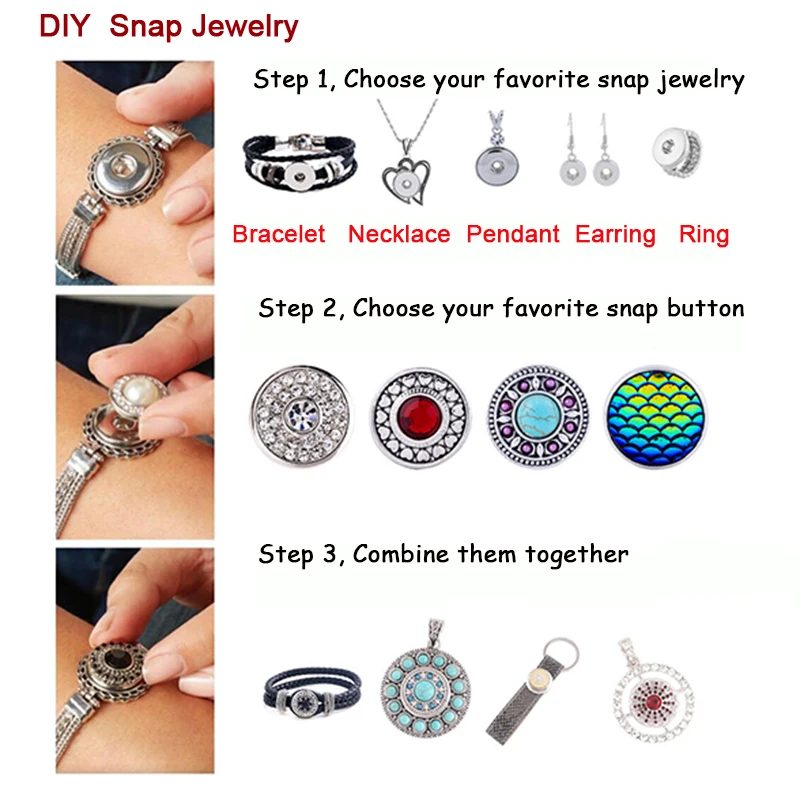 New arrival English words A-S alphabets snap button jewelry 18mm rhinestone snaps fit for bracelets KC5215 | Украшения и