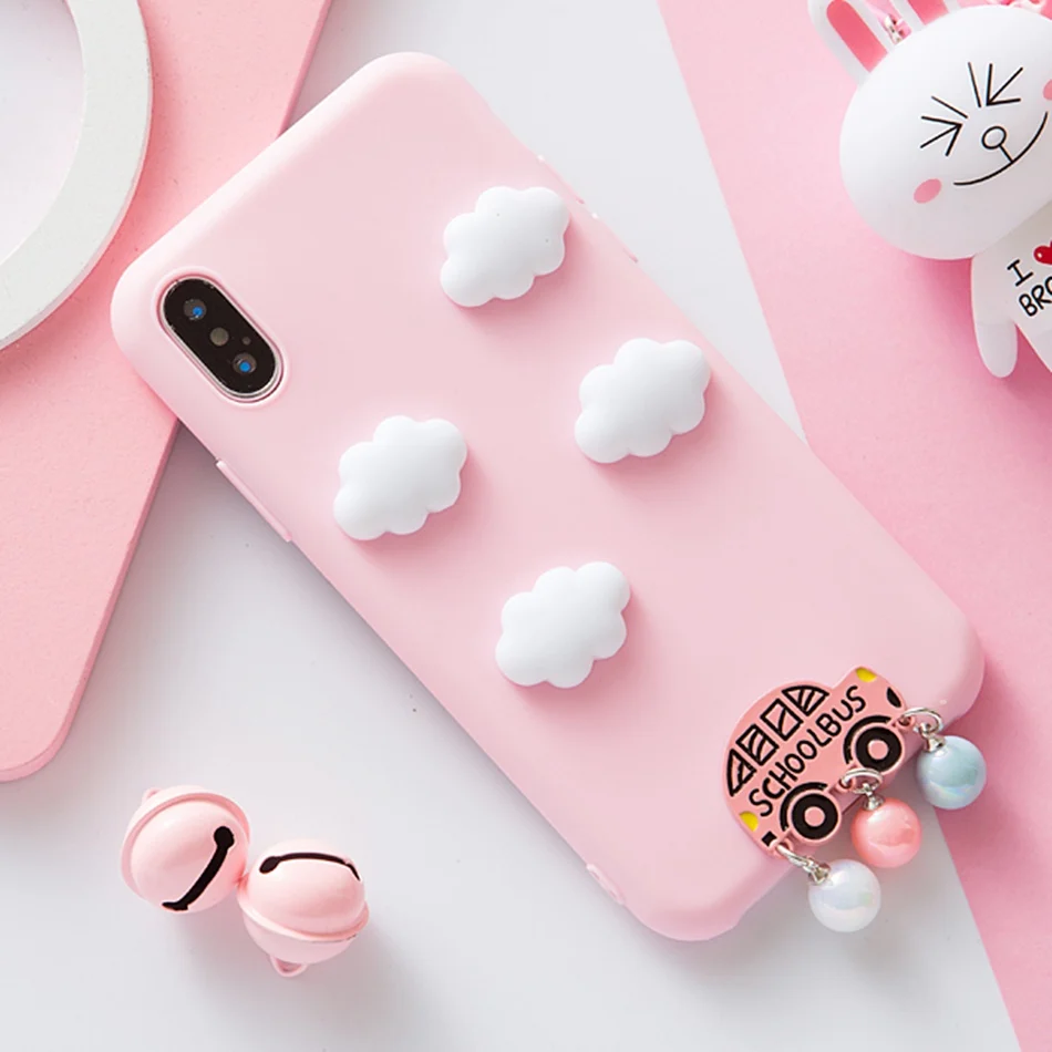 Чехол для Xiaomi Redmi Note 7 6 5 Pro 4x 4X 3D милый мультяшный чехол с облаками карамельный