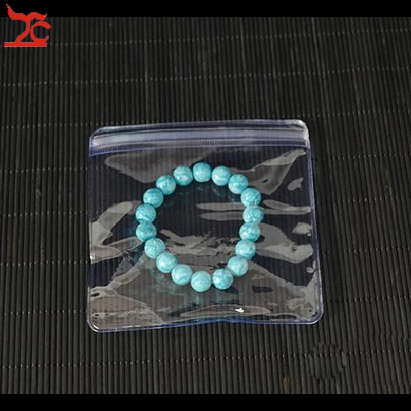 200 шт. прозрачный ПВХ пакет на молнии синий самозапечатывающийся пластиковый