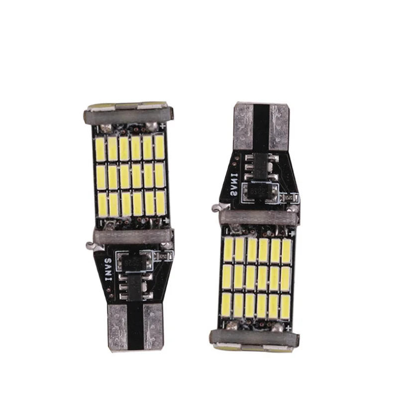 2 шт. T15 W16W светодиодный обратный Светильник лампы 920 921 912 С CAN BUS 4014 45SMD высокого