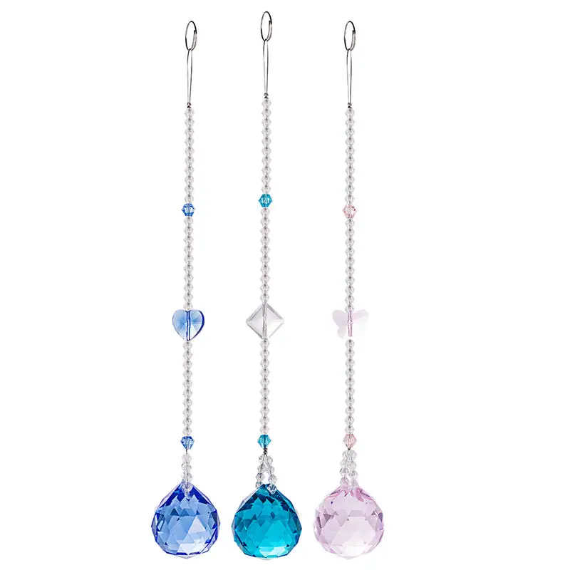 Розовый синий шар в форме сердца сделай сам фэншуй подвесные призмы для окон дома