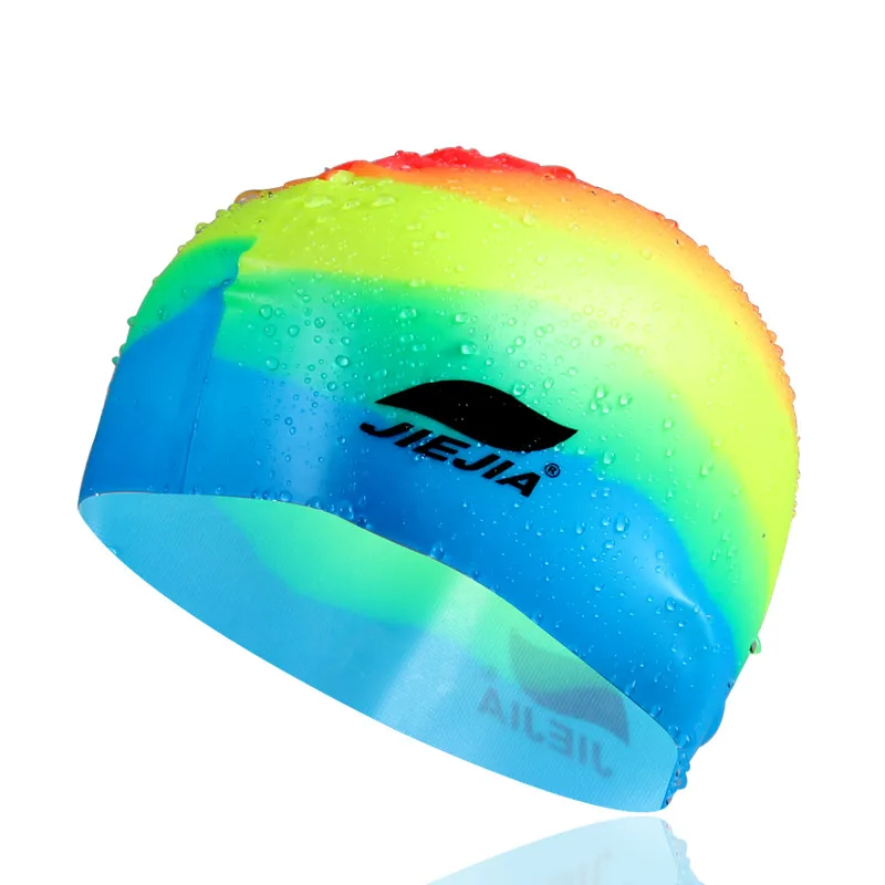Мужская и женская силиконовая шапочка для плавания водонепроницаемая Piscina